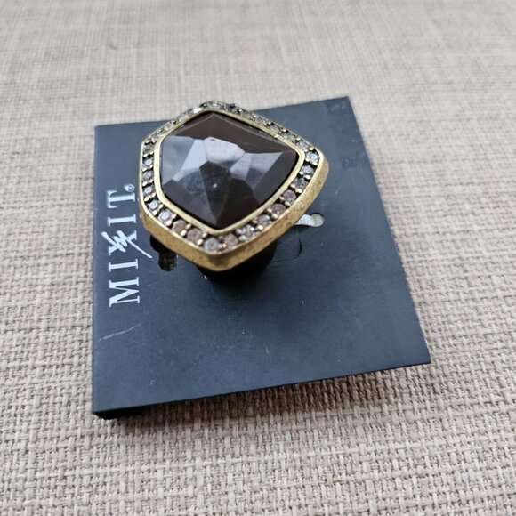 Mixit Women Rings Stretched Adjustable Ring Gold Tone Fashion Jewelry NWT - Picture 4 of 10